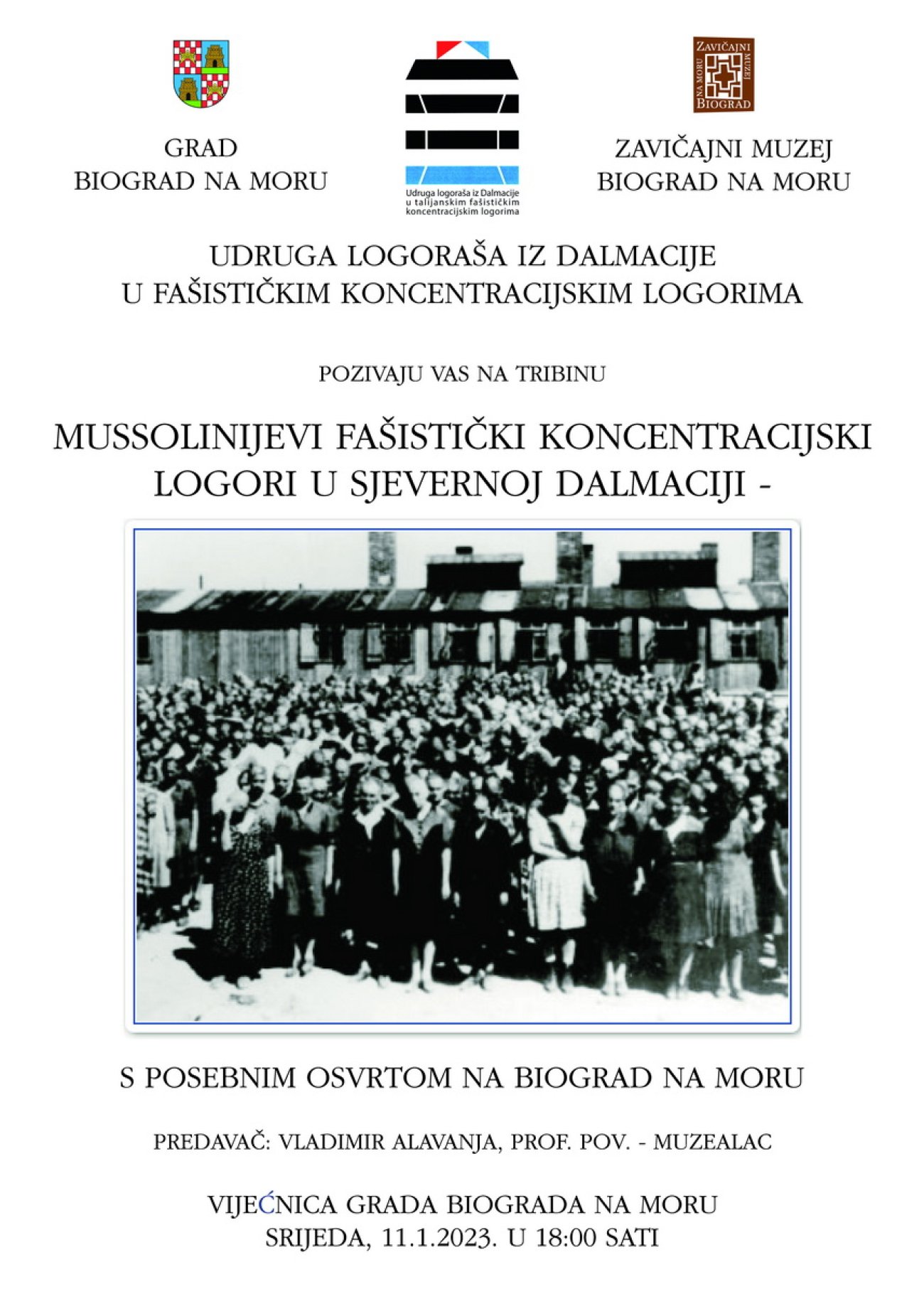 Tribina o Mussolinijevim logorima – u srijedu 11. siječnja u biogradskoj vijećnici