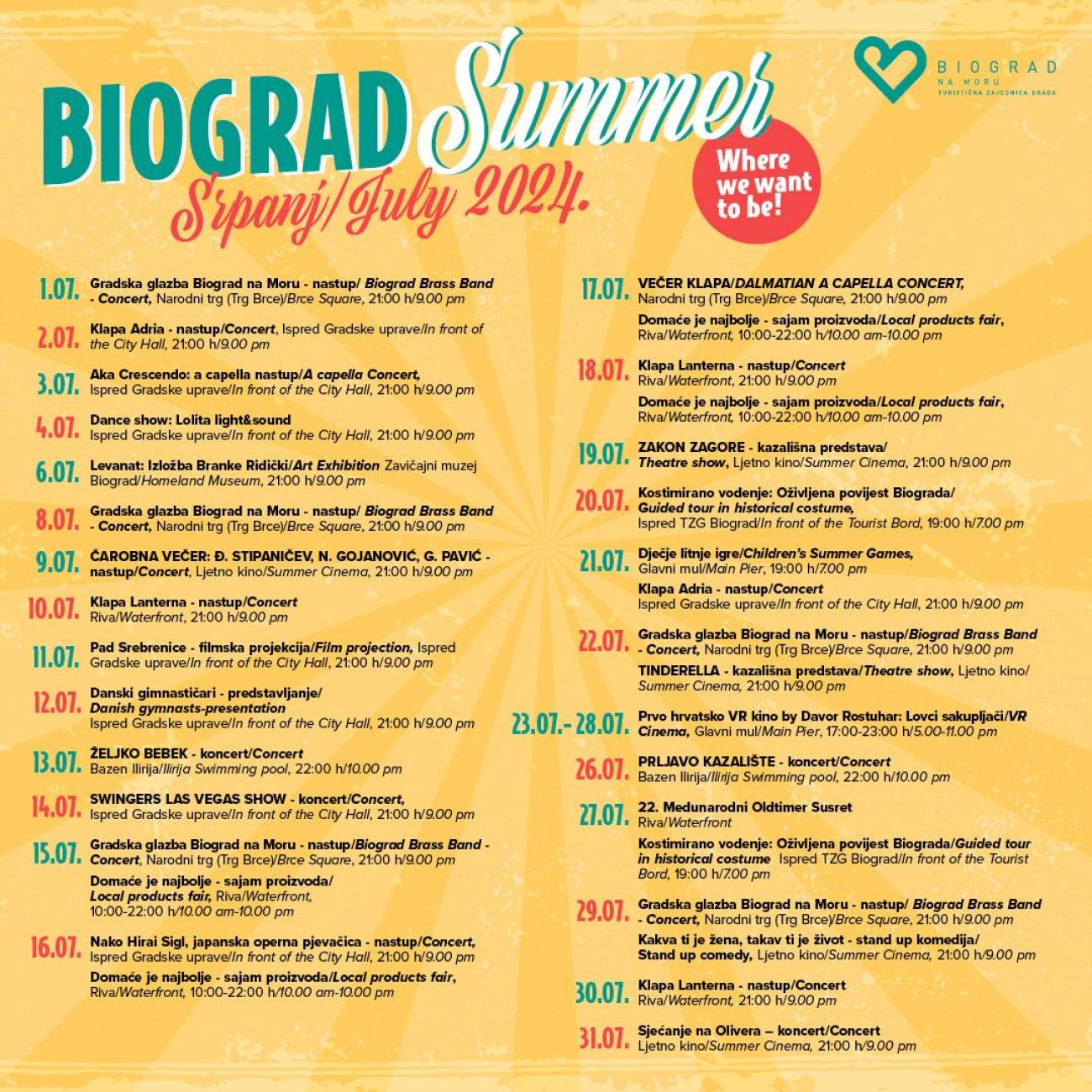 Biograd SUMMER - Srpanj/July 2024 (Where we want to be!)