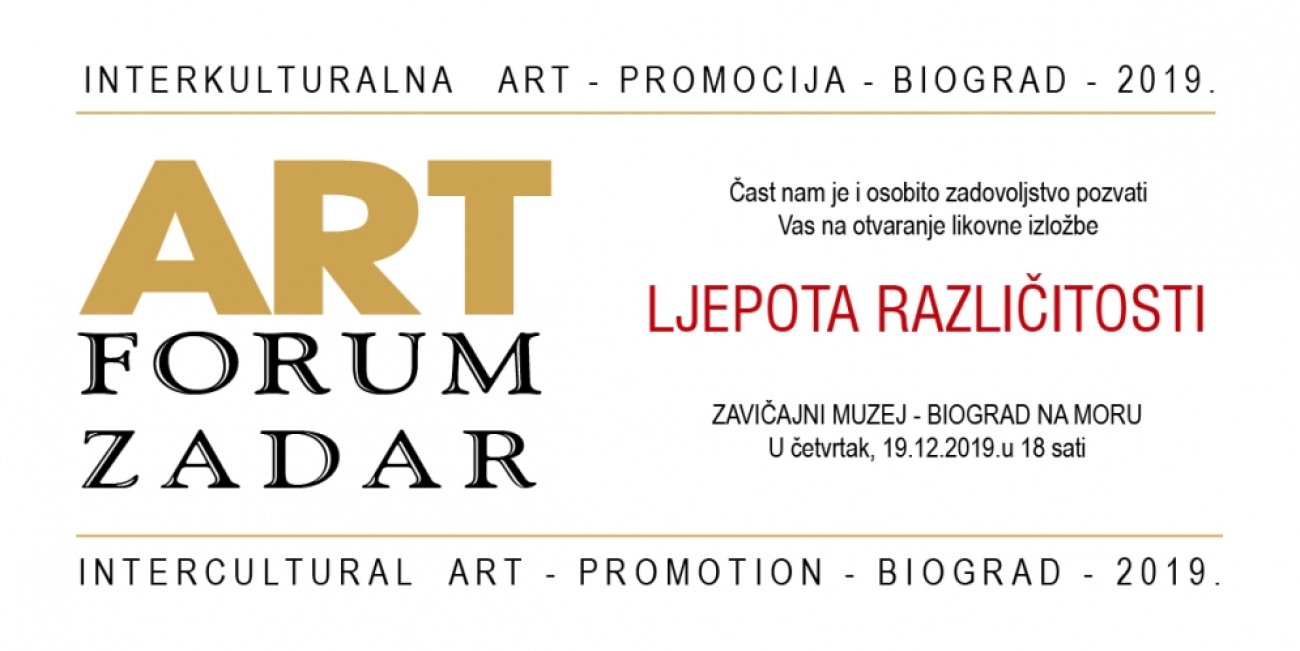 Članovi Likovne udruge Art forum iz Zadra, 19.12.2019. predstavljaju likovnu izložbu LJEPOTA RAZLIČITOSTI