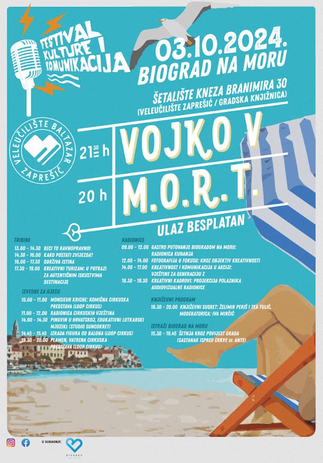 3. FESTIVAL KULTURE I KOMUNIKACIJA – SLAVIMO KREATIVNOST U BIOGRADU NA MORU!